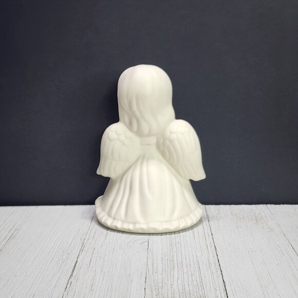 Miniature Praying Angel Figurine Porcelain Statue White 5'' Tall Decorative - Picture 4 of 6